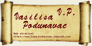 Vasilisa Podunavac vizit kartica